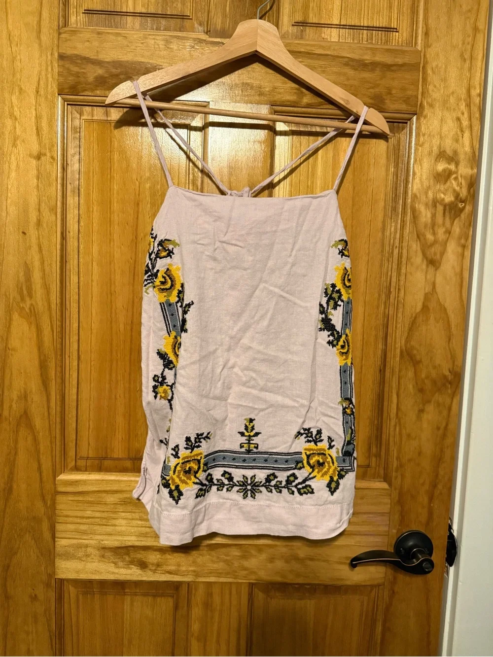 Free People Pale Lilac Linen Tank Top and Pants